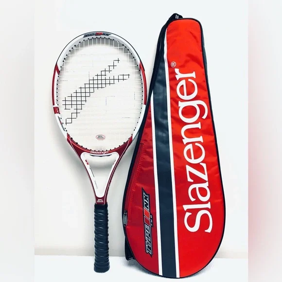 Pristine SLAZENGER TYPE TWO NK Tennis Racket w/ Racquet Cover + NEW Comfort Grip - Picture 2 of 13